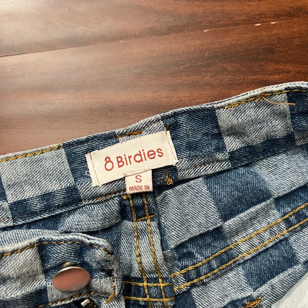 Checkered Pattern Jeans - image 2